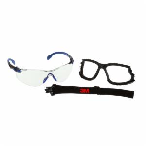3M™ Solus 1000-Series Safety Glasses S1107SGAF-KT, Kit, Foam, Strap, BLU/BLK, Indoor/Outdoor GRY Scotchgard Anti-Fog Lens, 20 EA/Caseimage