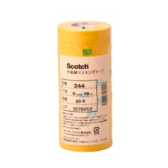 Scotch® 平面紙マスキングテープ 244 6mm x 18m