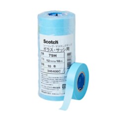 Scotch® シーリングマスキングテープ 　ガラス・サッシ用 79H　12mm x 18m
