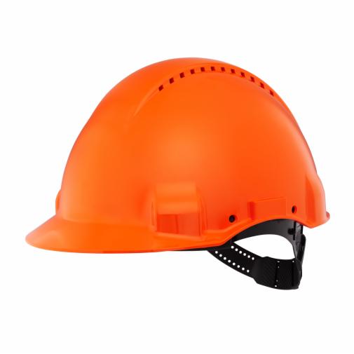 3M™ G3000 Safety Helmet Uvicator Pinlock Ventilated Orange G3000Cuv Or Clop