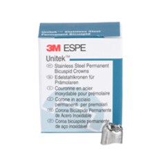 3M ESPE Unitek Stainless Steel Permanent Second Bicuspid Crown, 900641, lower right, size 1