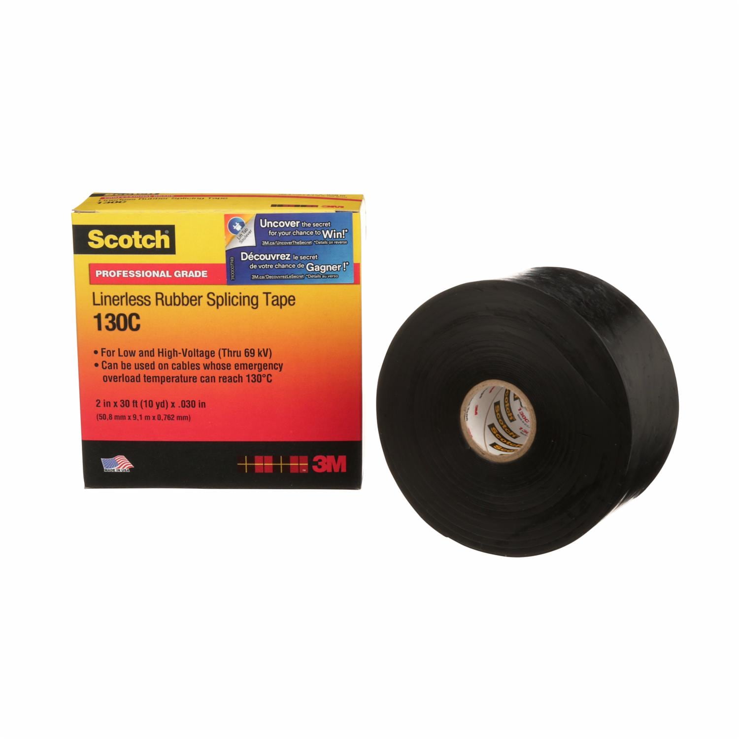 3M Scotch Linerless Rubber Splicing Tape 130C