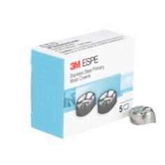 Couronnes Dentaires 3M ESPE DLR2 - Acier Inox - 1ère Molaire Inférieure Droite - Lot De 5