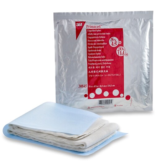 3M™ Primacast™ Unpadded Splint, 30845, product and package