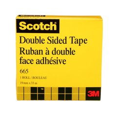 Scotch® Double Coated Tape, 665, 0.75 in x 36 yd (1.9 cm x 33 m), boxed
