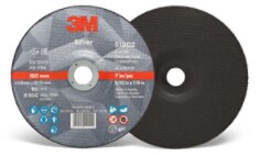 3M™ Silver Cut-Off Wheel 51802 7 in. Front/Back View