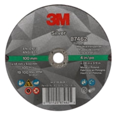 3M(TM) Silver Cut-Off Wheel, 87462, T1