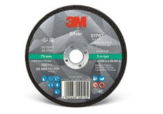 Rueda de corte plateada de 3M™, T41, 75 mm x 0.9 mm x 10 mm, PN51767