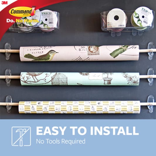 Command(TM) Small Clear Hooks with Clear Strips
