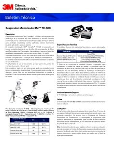 3M Boletim Técnico TR 600 BR PT