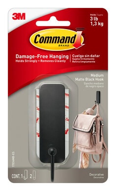 17034MB-ES Command™ Medium Matte Black Hook