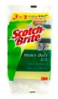 Scotch-Brite™ Heavy Duty Sponge 213VP, Green/Yellow, Pack of 4