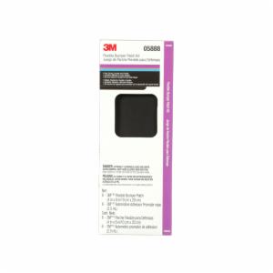 3M™ Flexible Bumper Patch 05888, Kit, Black, 4 in x 8 in, 1/Caseimage