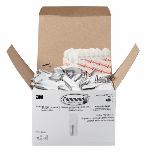 Command Medium Wire Hook 35 Hooks 40 Medium Strips 17065-S35NA