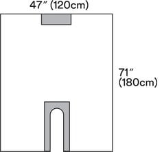 Long U-Drape Clr Plastic U Slot Aperture w Adhesive Illus 1019