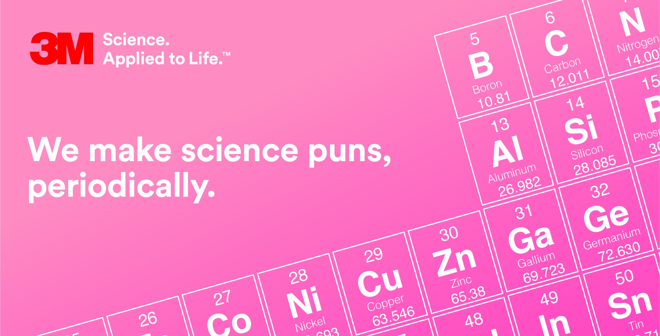 we tend to make science puns. but, only periodically