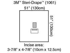 Med Surgical Drape Incise Film and Pouch Clr Plastic Illus 1061