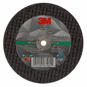 3M™ Silver Cut-Off Wheel, 87460, 60+, T1, 4 in x 0.035 in x 1/4 in, 50 ea/Caseimage