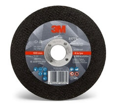 Rueda de corte plateada de 3M™, T41, 100 mm x 1 mm x 16 mm, PN51775