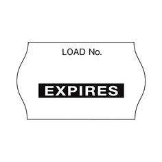 1257BL EXPIRES LABEL, BLACK