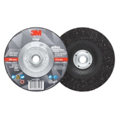 3M™ Silver Depressed Center Grinding Wheel 5 in. Front/back view