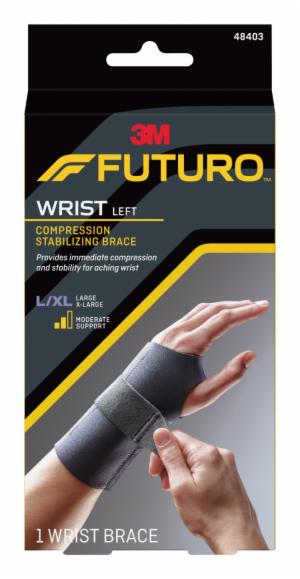 FUTURO Compression Stabilizing Wrist Brace, 48403ENR Left Hand, Large/Extra-Largeimage