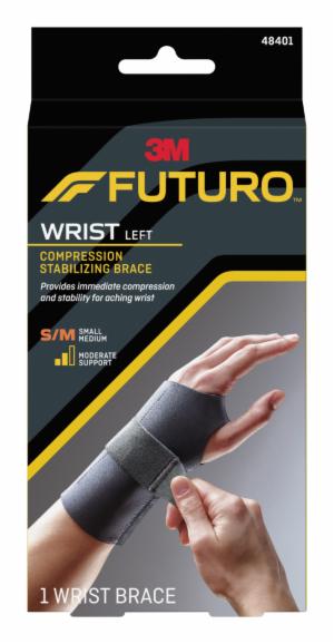 FUTURO Compression Stabilizing Wrist Brace, 48401ENR, Left Hand, Small/Medium image FUTURO Compression Stabilizing Wrist Brace, 48401ENR, Left Hand, Small/Mediumimage