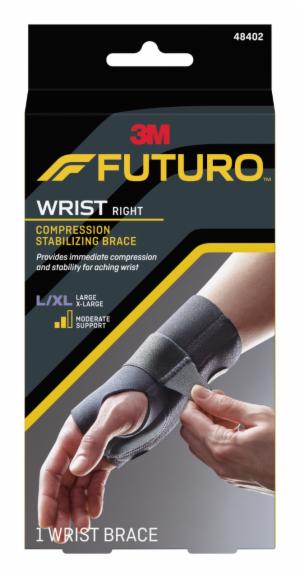 FUTURO Compression Stabilizing Wrist Brace, 48402ENR, Right Hand, Large/Extra-Largeimage