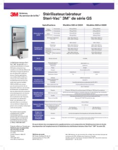 Spécifications Stérilisateur_aérateur Steri-Vac de série GS