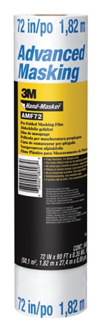 3M™ Hand-Masker™ avansert maskeringsfolie, AMF72-8G, 1,82 m x 27,4 m x 0,00889 mm