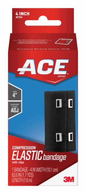ACE Elastic Bandage, 207334, 4 in x 63.6 in (1.7 yds) (10.1 cm x 1.6 m) image ACE Elastic Bandage, 207334, 4 in x 63.6 in (1.7 yds) (10.1 cm x 1.6 m)image