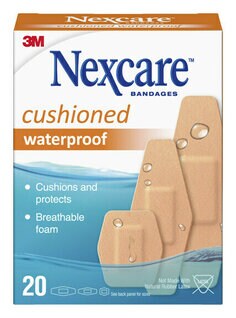 Cushioned Waterproof Bandages, 20ct, 3 Sizes
