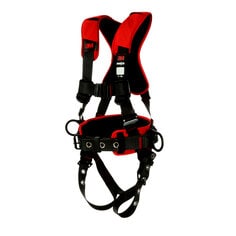 3M™ Protecta® Comfort Construction Positioning Harness-Tongue Buckle Leg Pass-Thru Chest