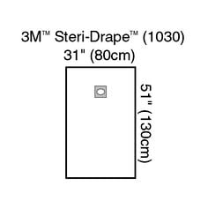 Medium Drape with Adhesive Aperture Clear Plastic Illus 1030