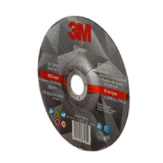 3M™ Silver Cut-Off Wheel, 87470, T27, black, 6 in x 0.05 in x 7/8 in (15.24 cm x 1.27 mm)