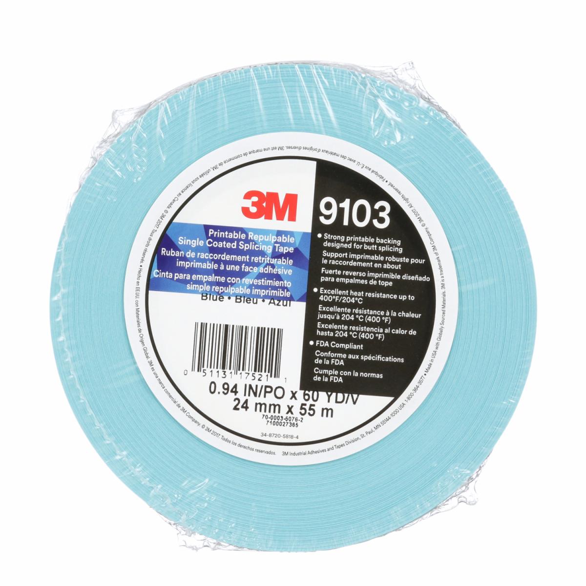 ™ Printable Repulpable Single Coated Splicing Tape 9103