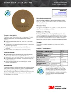3M Scotch-Brite Clean & Shine Pads - 13 Inch Floor Cleaning Pads, 5-Pack Case For Low-Speed Scrubbers