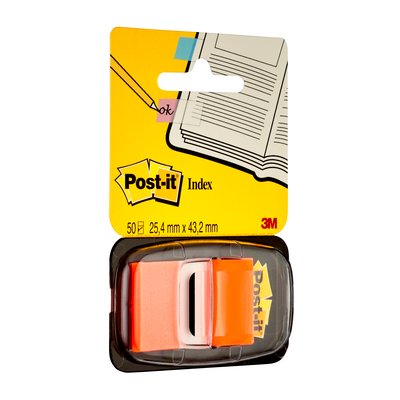 Post-it® Index Standaard, Oranje, 25.4 x 43.2 mm, 50 Tabs/Dispenser