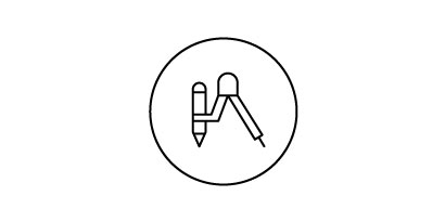 Icon of scribe and pencil instrument