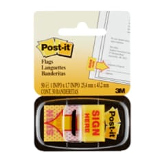 Post-it® Notes Sign Here 25 mm x 43.2 mm