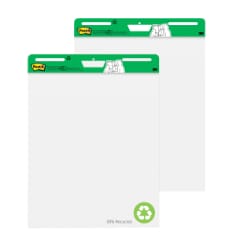 Post-it® Easel Pad made with Recycled Paper, 25 in x 30 in, White