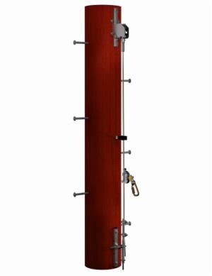3M™ DBI-SALA Lad-Saf Cable Vertical Safety System Bracketry For Wood Pole 6116635, 2 User, Galvanized Steelimage