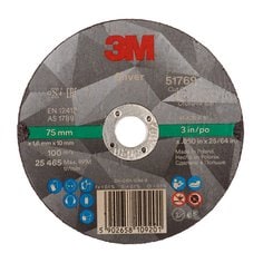 Rueda de corte plateada de 3M™, T41, 75 mm x 1.6 mm x 10 mm, PN51769