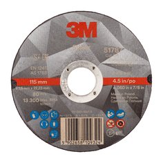 Rueda de corte plateada de 3M™, T41, 115 mm x 1.6 mm x 22.23 mm, PN51787