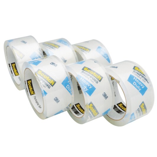 Scotch® Shipping Packaging Tape, Heavy Duty, Clear to Core