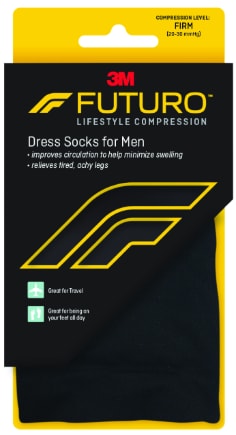 FUTURO (TM) US 71035BLEN, 71036BLEN, 71037EN Dress Socks for Men
Firm (20-30 mm/Hg)