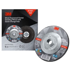 3M™ Silver Depressed Ctr Grinding Wheel with QC Hub 87661