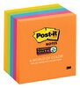Post-it® Super Sticky Notes, 3 in x 3 in, Rio de Janeiro Collection, 5 Pads/Pack