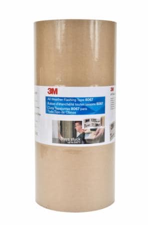 3M™ All Weather Flashing Tape 8067, Tan, 12 in x 75 ft, 4 Rolls/Case, Slit Liner (2-10 Slit) image 3M™ All Weather Flashing Tape 8067, Tan, 12 in x 75 ft, 4 Rolls/Case, Slit Liner (2-10 Slit)image