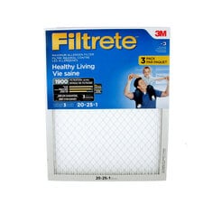 Filtrete Healthy Living Maximum Allergen Filter, MPR 1900, 20 in x 25 in x 1 in, 3 per pack